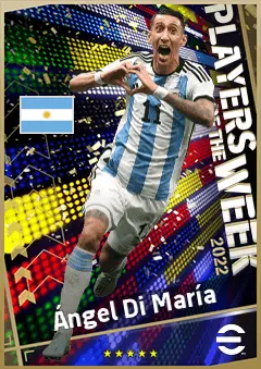 Ángel Di María eFootball 2026 player card, 95 OVR LWF