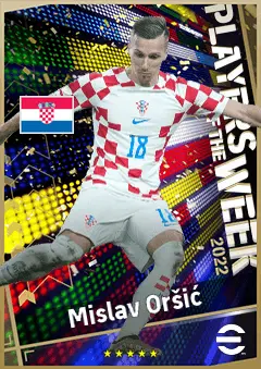 Mislav Oršić eFootball 2026 player card, 90 OVR LMF
