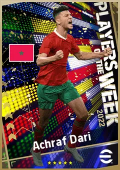 Achraf Dari eFootball 2026 player card, 90 OVR CB