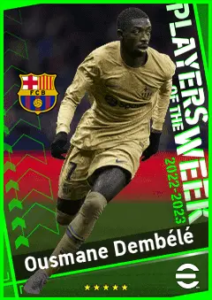 Ousmane Dembélé eFootball 2026 player card, 94 OVR RWF