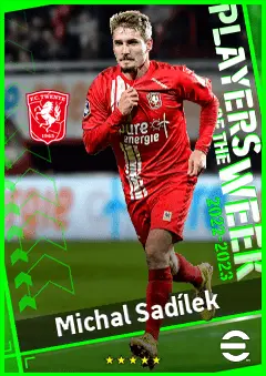 Michal Sadílek eFootball 2026 player card, 91 OVR DMF