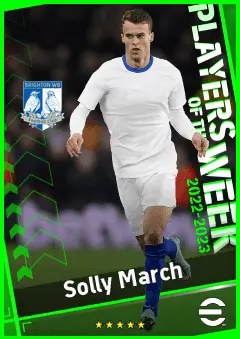 Solly March eFootball 2026 player card, 89 OVR RMF