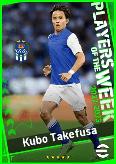 Kubo Takefusa eFootball 2026 player card, 90 OVR CF