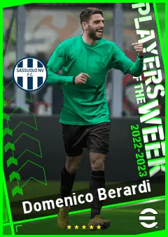 Domenico Berardi eFootball 2026 player card, 93 OVR RMF