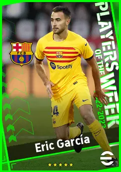 Eric García eFootball 2026 player card, 92 OVR CB