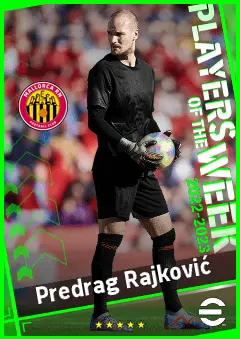 Predrag Rajković eFootball 2026 player card, 92 OVR GK