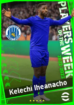 Kelechi Iheanacho eFootball 2026 player card, 92 OVR CF