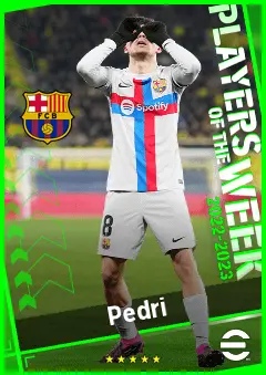 Pedri eFootball 2026 player card, 95 OVR CMF