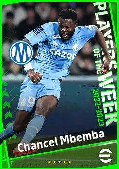 Chancel Mbemba eFootball 2026 player card, 91 OVR CB