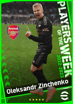 Oleksandr Zinchenko eFootball 2026 player card, 93 OVR LB