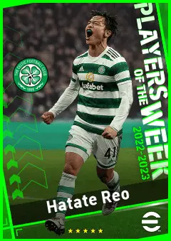 Hatate Reo eFootball 2026 player card, 91 OVR CMF
