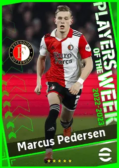 Marcus Pedersen eFootball 2026 player card, 90 OVR RB
