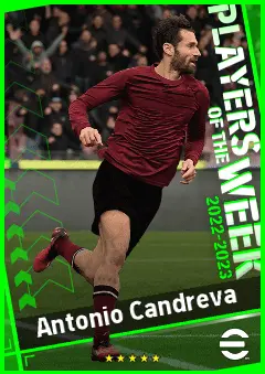 Antonio Candreva eFootball 2026 player card, 92 OVR SS