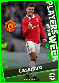 Casemiro eFootball 2026 player card, 95 OVR DMF
