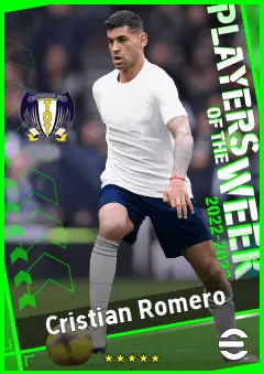 Cristian Romero eFootball 2026 player card, 94 OVR CB