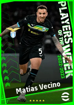 Matías Vecino eFootball 2026 player card, 90 OVR DMF