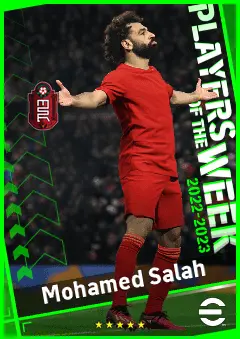 Mohamed Salah eFootball 2026 player card, 95 OVR RWF
