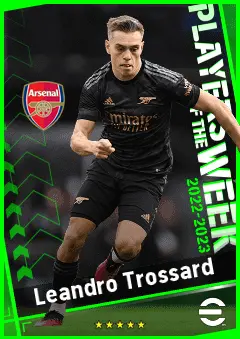 Leandro Trossard eFootball 2026 player card, 93 OVR CF