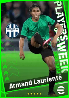 Armand Laurienté eFootball 2026 player card, 90 OVR LWF
