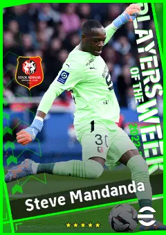 Steve Mandanda eFootball 2026 player card, 90 OVR GK