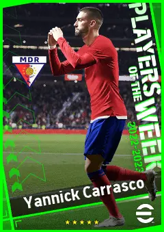Yannick Carrasco eFootball 2026 player card, 94 OVR LB