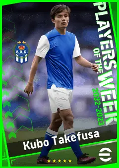Kubo Takefusa eFootball 2026 player card, 90 OVR CF