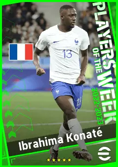 Ibrahima Konaté eFootball 2026 player card, 93 OVR CB