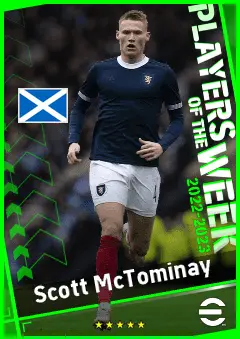 Scott McTominay eFootball 2026 player card, 91 OVR RMF