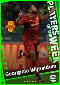 Georginio Wijnaldum eFootball 2026 player card, 93 OVR CMF