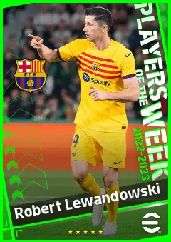 Robert Lewandowski eFootball 2026 player card, 96 OVR CF