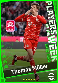 Thomas Müller eFootball 2026 player card, 94 OVR AMF