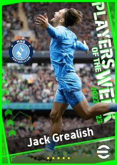 Jack Grealish eFootball 2026 player card, 93 OVR LMF