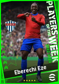 Eberechi Eze eFootball 2026 player card, 93 OVR CMF