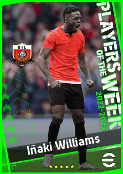 Iñaki Williams eFootball 2026 player card, 92 OVR RMF