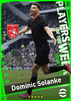 Dominic Solanke eFootball 2026 player card, 92 OVR CF