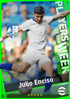 Julio Enciso eFootball 2026 player card, 91 OVR AMF