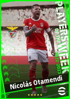 Nicolás Otamendi eFootball 2026 player card, 91 OVR CB