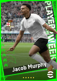 Jacob Murphy eFootball 2026 player card, 91 OVR RWF