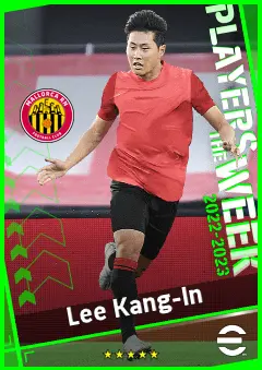 Lee Kang-In eFootball 2026 player card, 92 OVR CMF