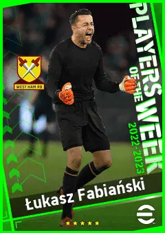 Łukasz Fabiański eFootball 2026 player card, 91 OVR GK
