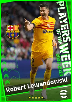 Robert Lewandowski eFootball 2026 player card, 96 OVR CF