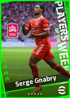 Serge Gnabry eFootball 2026 player card, 94 OVR CF