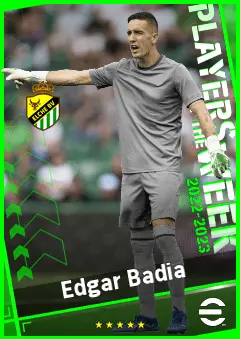 Edgar Badia eFootball 2026 player card, 90 OVR GK