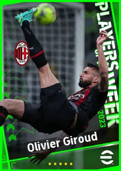 Olivier Giroud eFootball 2026 player card, 94 OVR CF