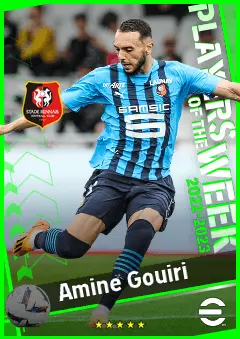 Amine Gouiri eFootball 2026 player card, 92 OVR LMF