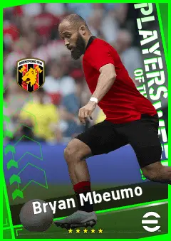 Bryan Mbeumo eFootball 2026 player card, 93 OVR RWF