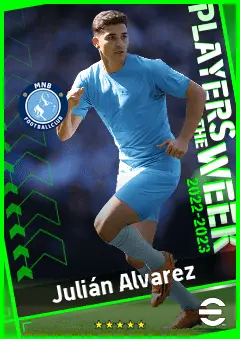 Julián Alvarez eFootball 2026 player card, 93 OVR CF