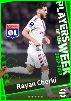 Rayan Cherki eFootball 2026 player card, 91 OVR AMF