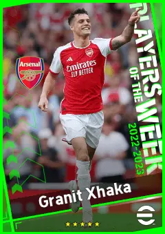 Granit Xhaka eFootball 2026 player card, 94 OVR CMF