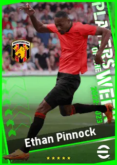 Ethan Pinnock eFootball 2026 player card, 92 OVR CB